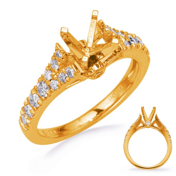 Yellow Gold Diamond Engagement  Ring