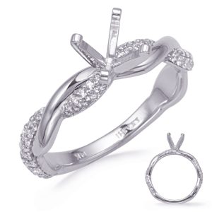 White Gold Diamond Engagement Ring