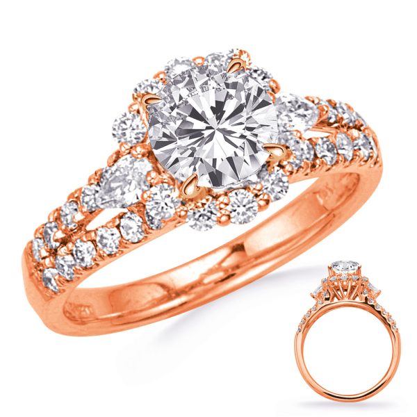 Rose Gold  Diamond Engagement  Ring