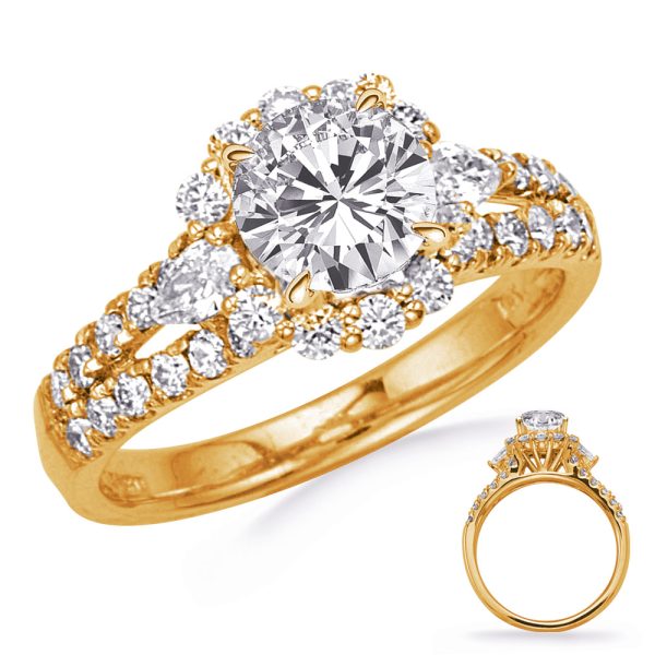 Yellow Gold  Diamond Engagement  Ring