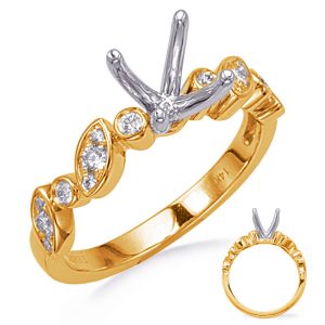 Yellow & White Gold Engagement Ring