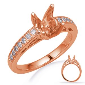 Rose Gold Diamond Engagement Ring