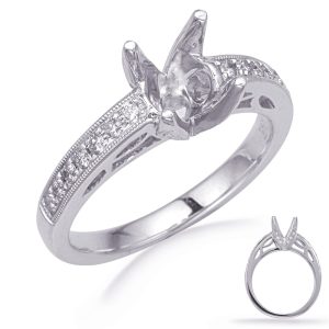 White Gold Diamond Engagement Ring