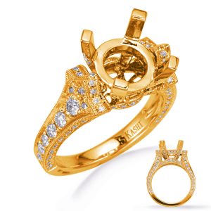 Yellow Gold Diamond Engagement Ring Yellow Gold Diamond Engagement Ring
