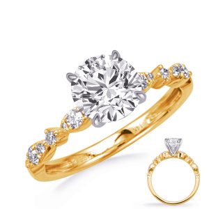 Yellow & White Gold Engagement Ring Yellow & White Gold Engagement Ring