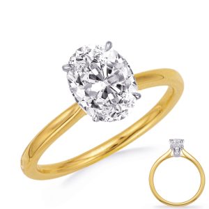 Yellow & White Gold Engagement Ring Yellow & White Gold Engagement Ring