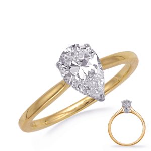 Yellow & White Gold Engagement Ring Yellow & White Gold Engagement Ring