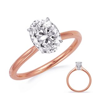 Rose & White Gold Engagement Ring
