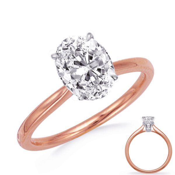 Rose & White Gold Engagement Ring