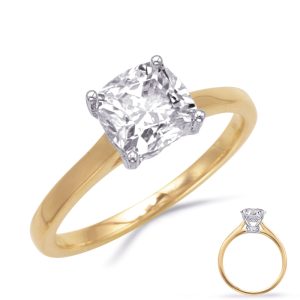 Yellow & White Gold Engagement Ring