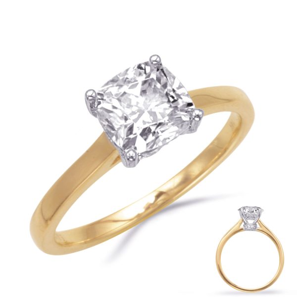 Yellow & White Gold Engagement Ring