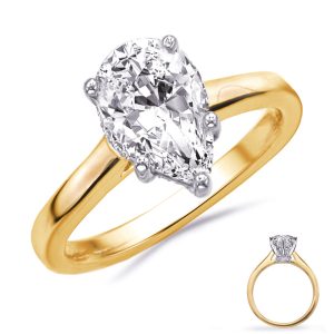 Yellow & White Gold Engagement Ring Yellow & White Gold Engagement Ring