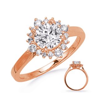 Rose Gold Diamond Engagement Ring
