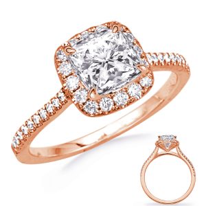 Rose Gold Halo Engagement Ring