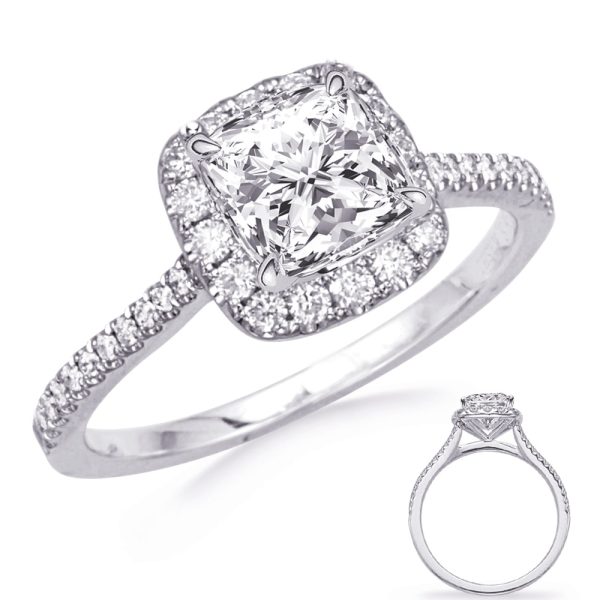 Platinum Halo Engagement Ring