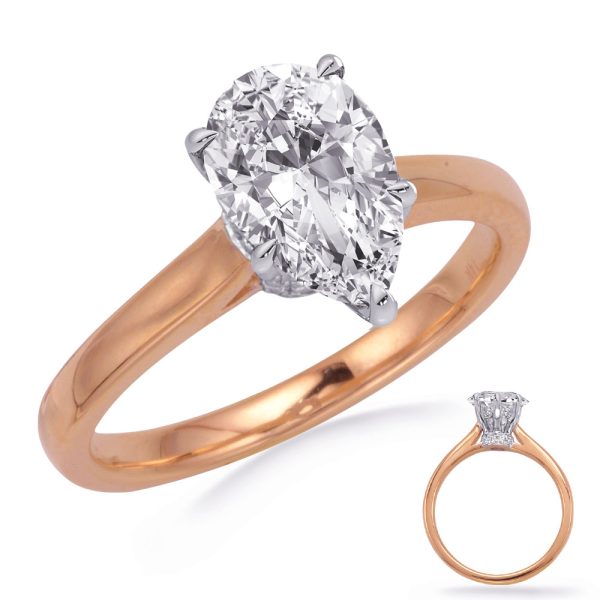 Rose & White Gold Engagement Ring