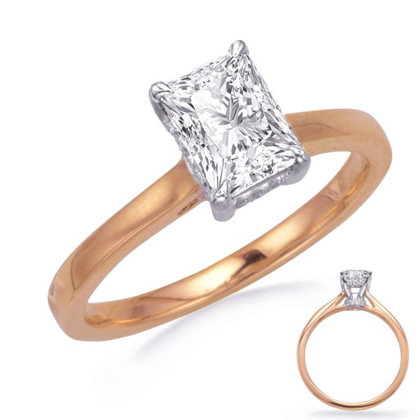 Rose & White Gold Engagement Ring