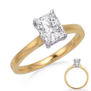 Yellow & White Gold Engagement Ring