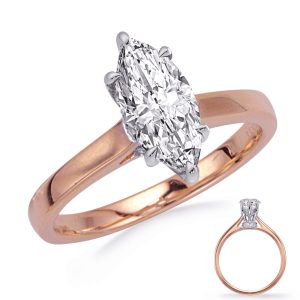 Rose & White Gold Engagement Ring