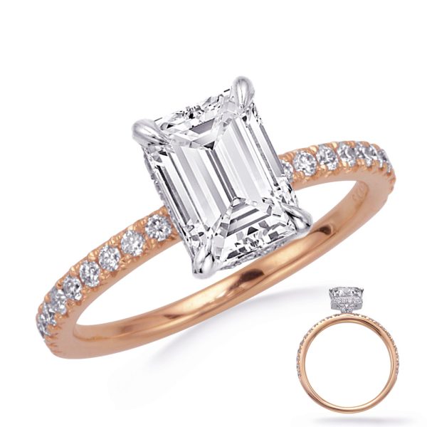 Rose & White  Gold  Engagement Ring