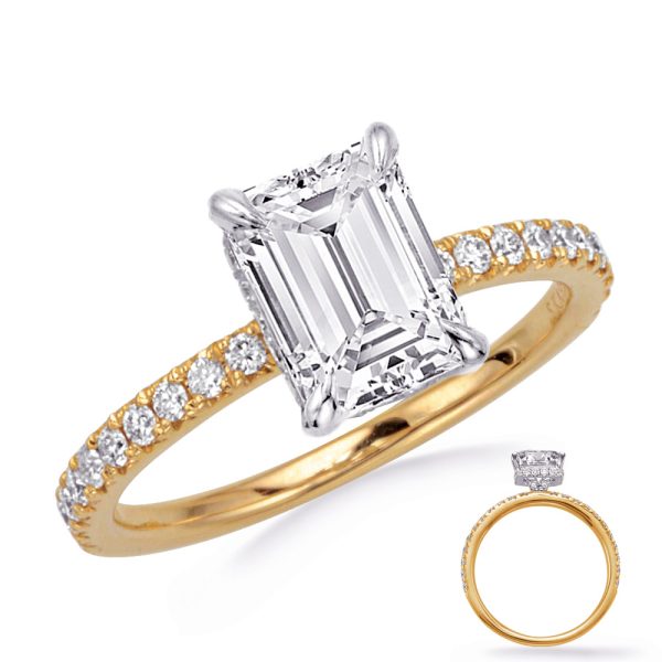 Yellow & White Gold Engagement Ring