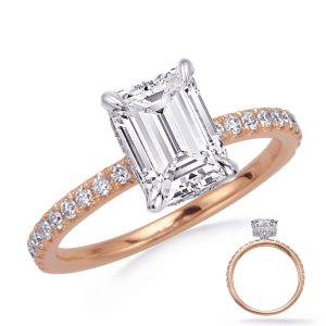 Rose & White Gold  Engagement Ring