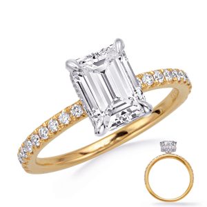 Yellow & White Gold Engagement Ring Yellow & White Gold Engagement Ring