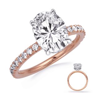 Rose & White Gold  Engagement Ring