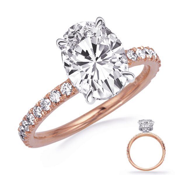 Rose & White Gold  Engagement Ring