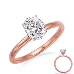 Rose & White Gold Engagement Ring