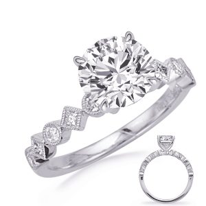 White Gold Engagement Ring White Gold Engagement Ring
