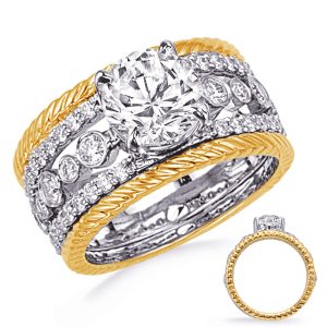Yellow & White Gold Engagement Ring Yellow & White Gold Engagement Ring