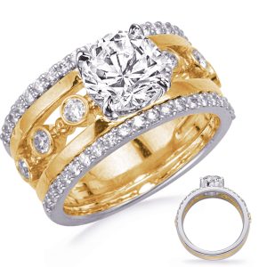 Yellow & White Gold Engagement Ring Yellow & White Gold Engagement Ring
