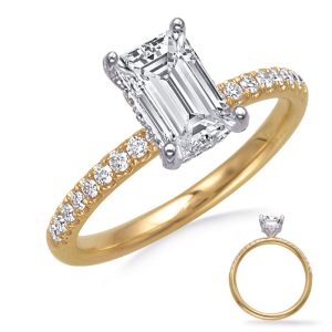 Yellow & White Gold Engagement Ring