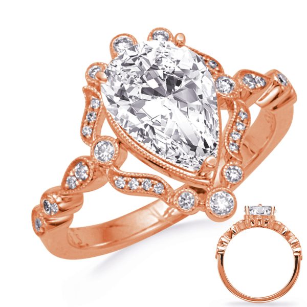Rose Gold Halo Engagement Ring