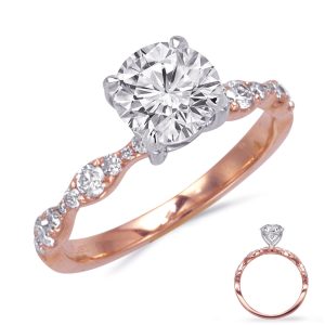 Rose & White Gold Engagement Ring