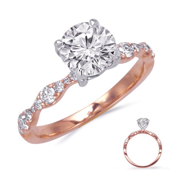 Rose & White Gold Engagement Ring