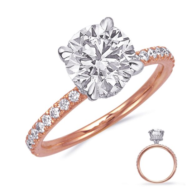 Rose & White Gold Engagement Ring