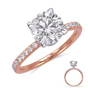 Rose & White Gold Engagement Ring