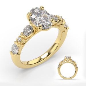 Yellow Gold Oval Engagement Ring