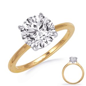Yellow & White Gold Engagement Ring