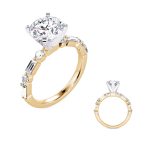 Yellow & White Gold Engagement Ring