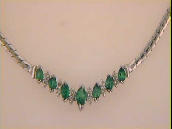 Emerald. & Diamond Necklace