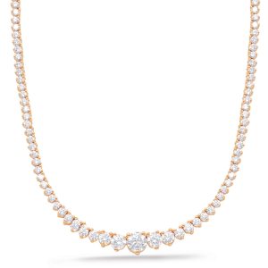 Rose Gold Diamond Necklace Rose Gold Diamond Necklace
