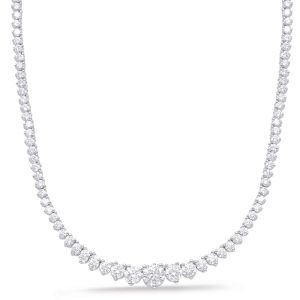 White Gold Diamond Necklace White Gold Diamond Necklace