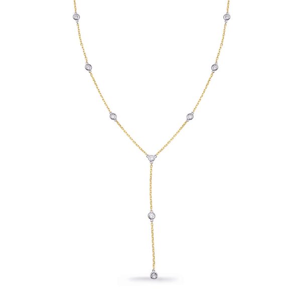 Yellow Gold Diamond By the Yard Necklace