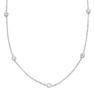 White Gold Diamond By The Yard Necklace White Gold Diamond By The Yard Necklace
