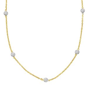 Yelow Gold Diamond By The Yard Necklace Yelow Gold Diamond By The Yard Necklace