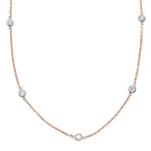 Rose Gold Diamond By The Yard Necklace