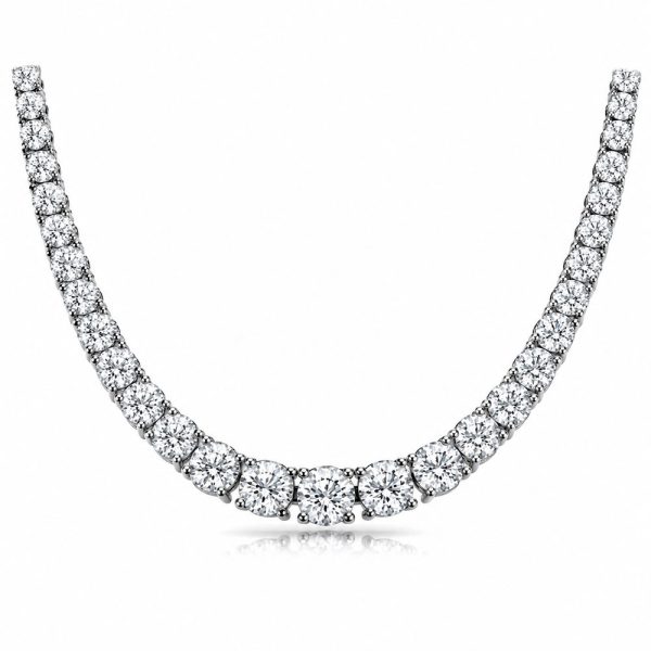 White Gold Diamond Tennis Necklace